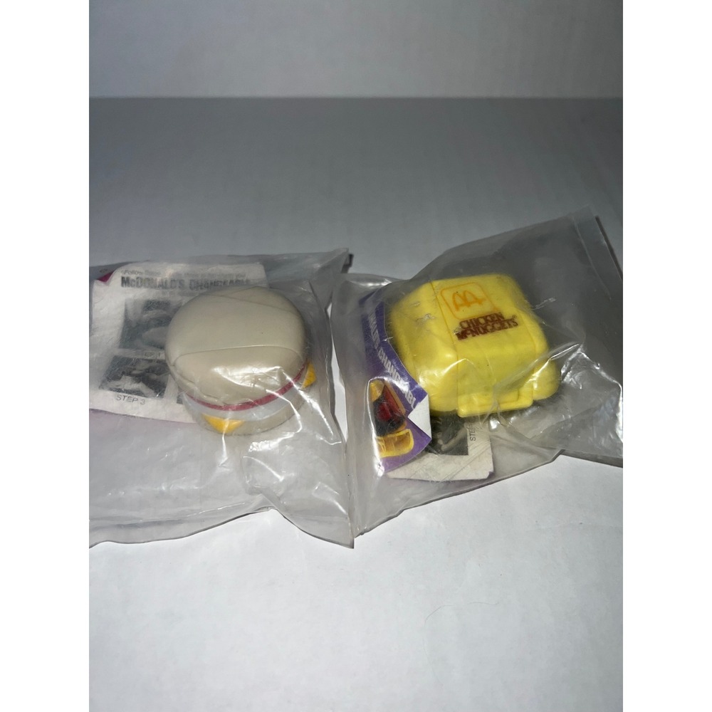 Vintage 1987 McDonalds Changeables Egg McMuffin Chicken McNuggets Sealed Set